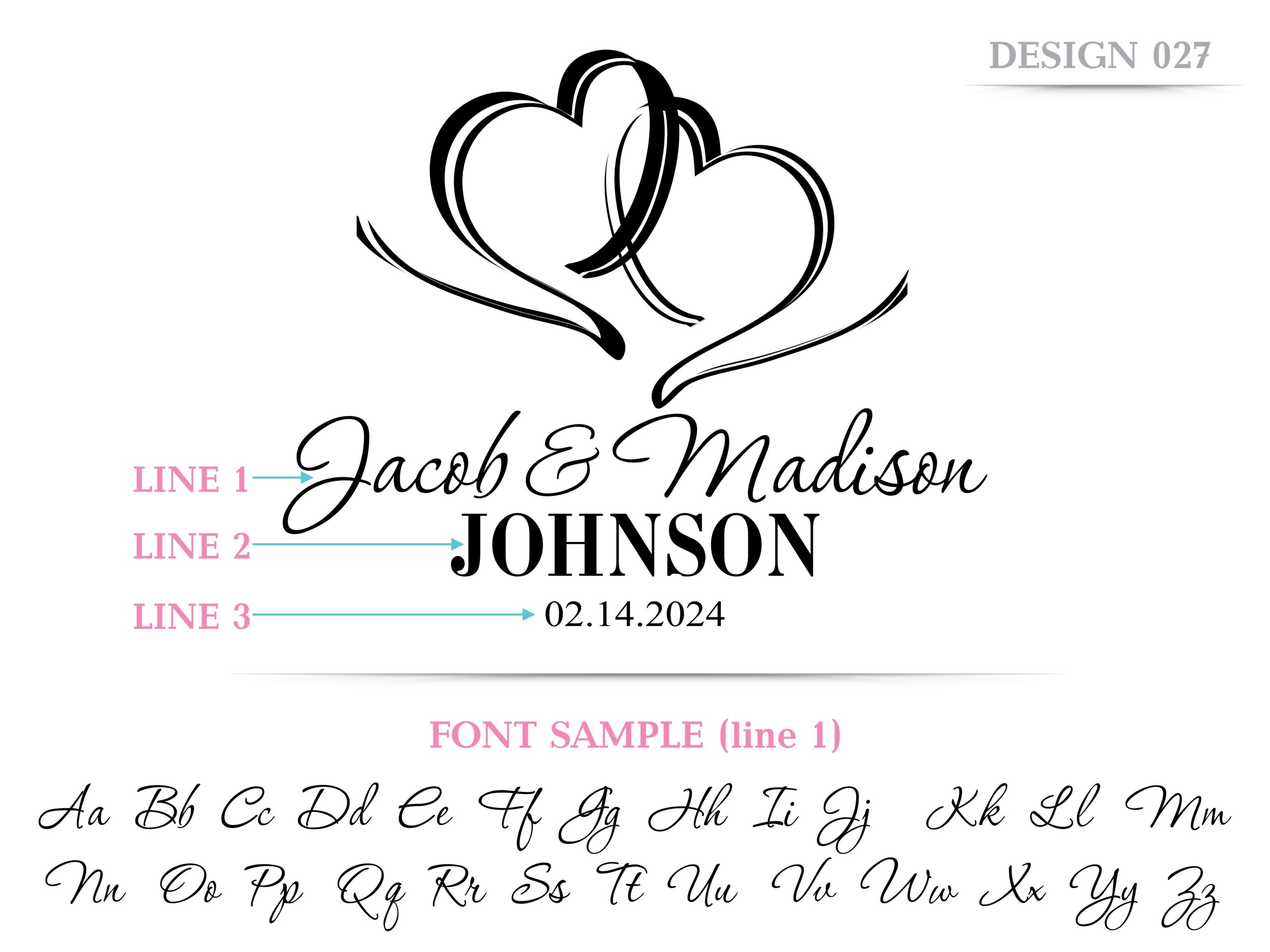 Personalized, Engraved Cutting Board with Romantic Heart Design for Wedding or Engagement Gift #027 - Image 5