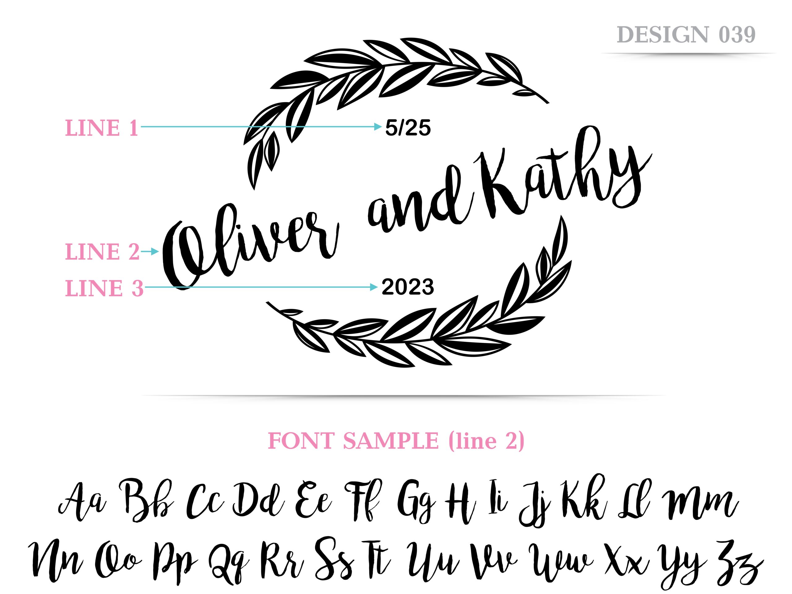 Personalized Cutting Board, Custom Wedding, Anniversary or Housewarming Gift Idea, Wood Engraved Charcuterie, for Couples and Newlyweds, Round Leaf Design #039 - Image 5