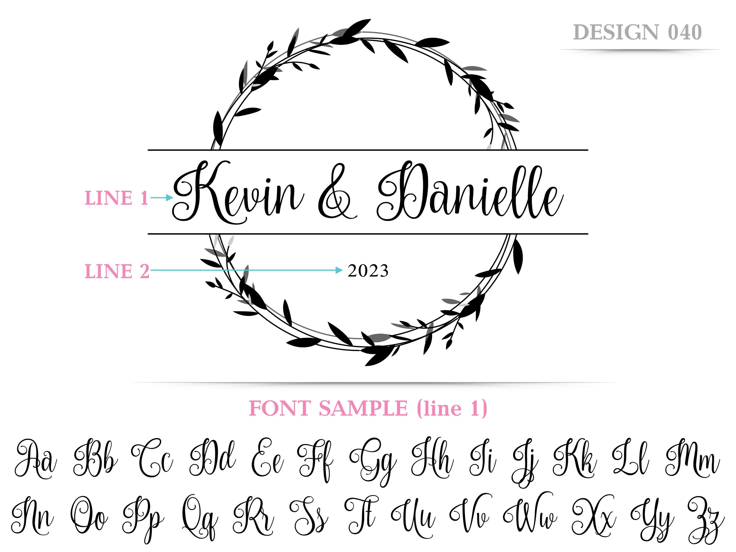 Personalized, Engraved Cutting Board with Natural Wreath Design for Housewarming or Anniversary Gift #040 - Image 5