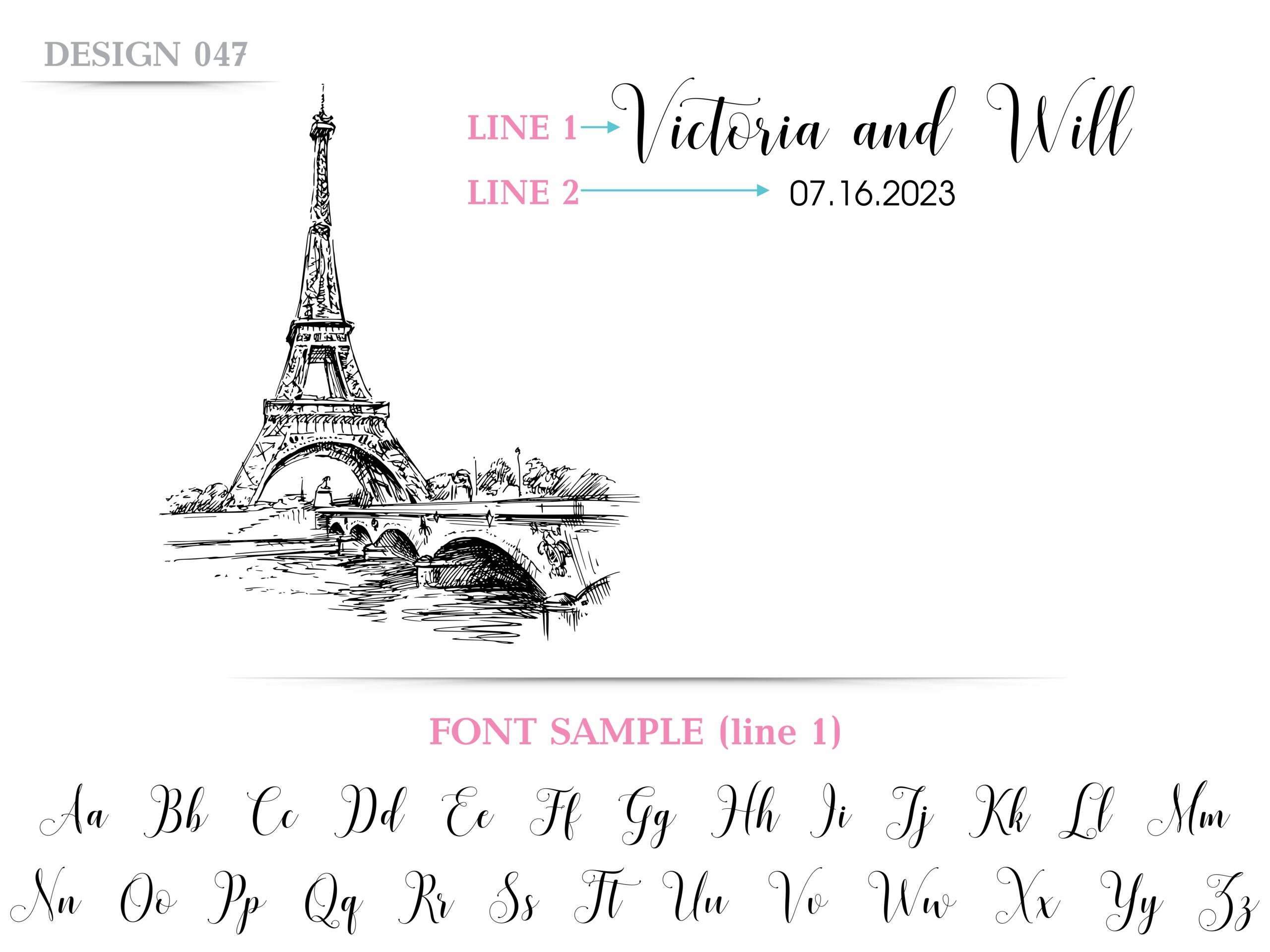 Personalized, Engraved Cutting Board with Paris and Eiffel Tower Design for Anniversary or Engagement Gift #047 - Image 5