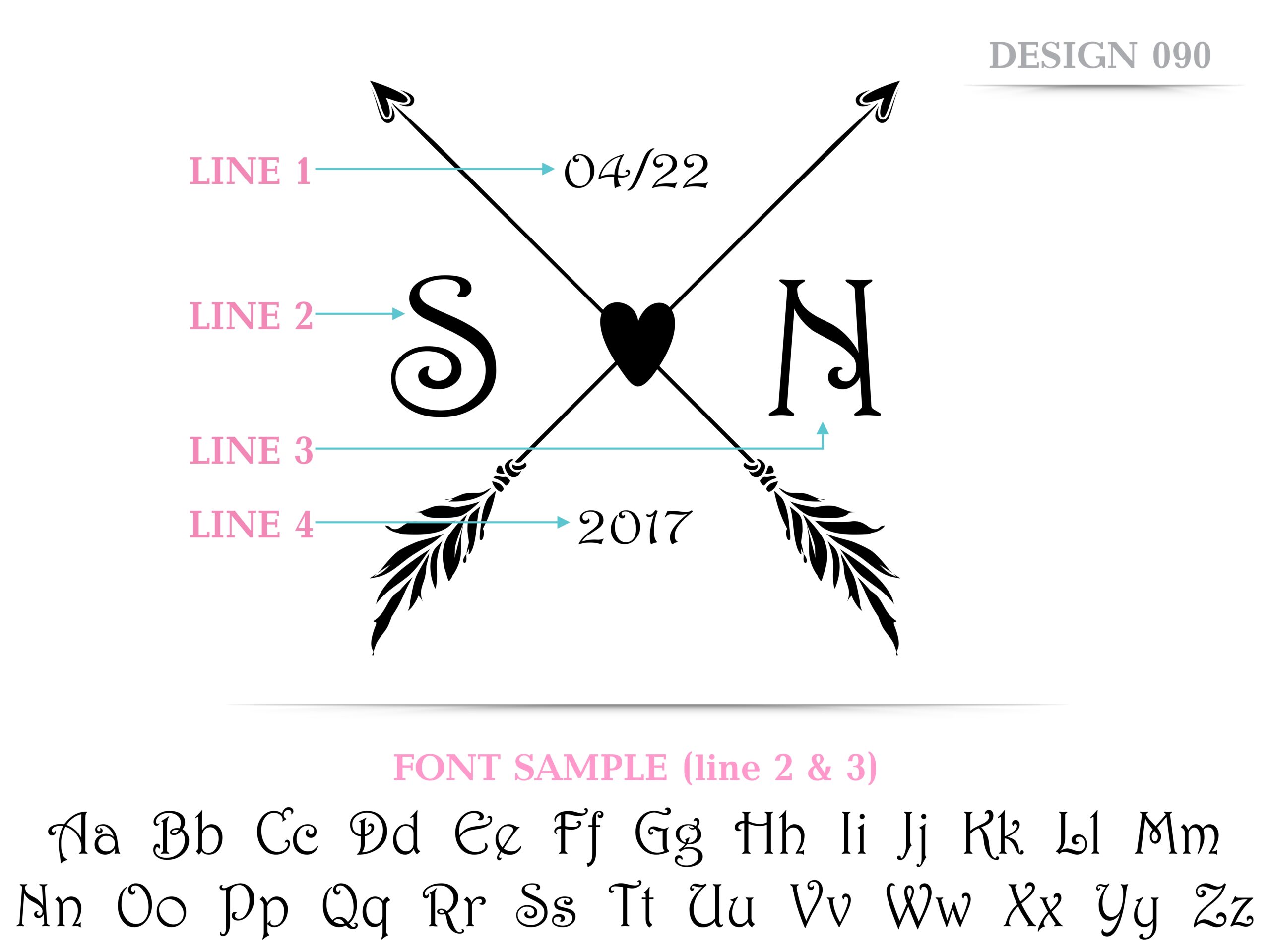 Personalized, Engraved Cutting Board with Boho Arrows and Heart Design for Engagement or Wedding #090 - Image 5