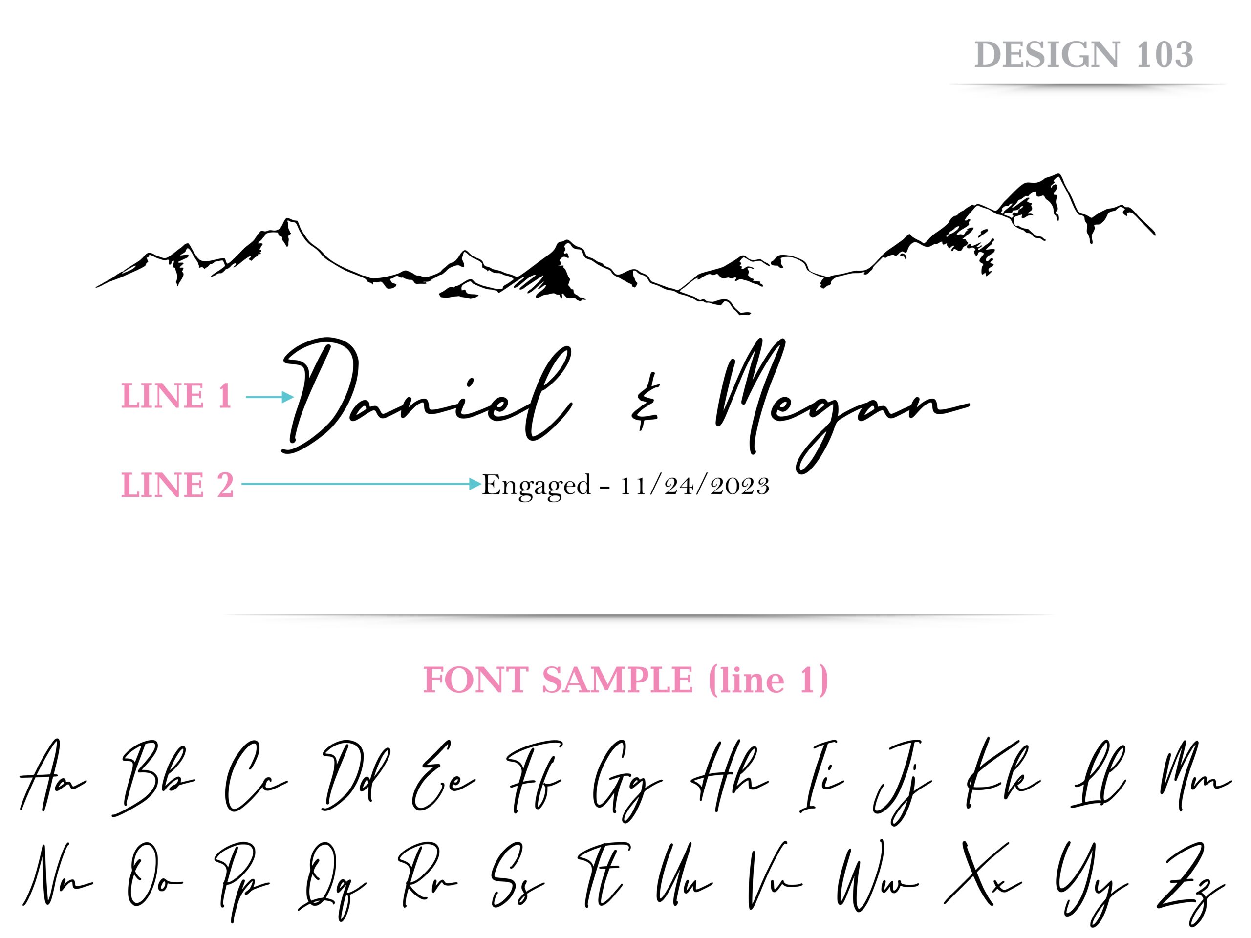 Personalized, Engraved Cutting Board with Minimalist Mountain Design for Housewarming or Wedding #103 - Image 5
