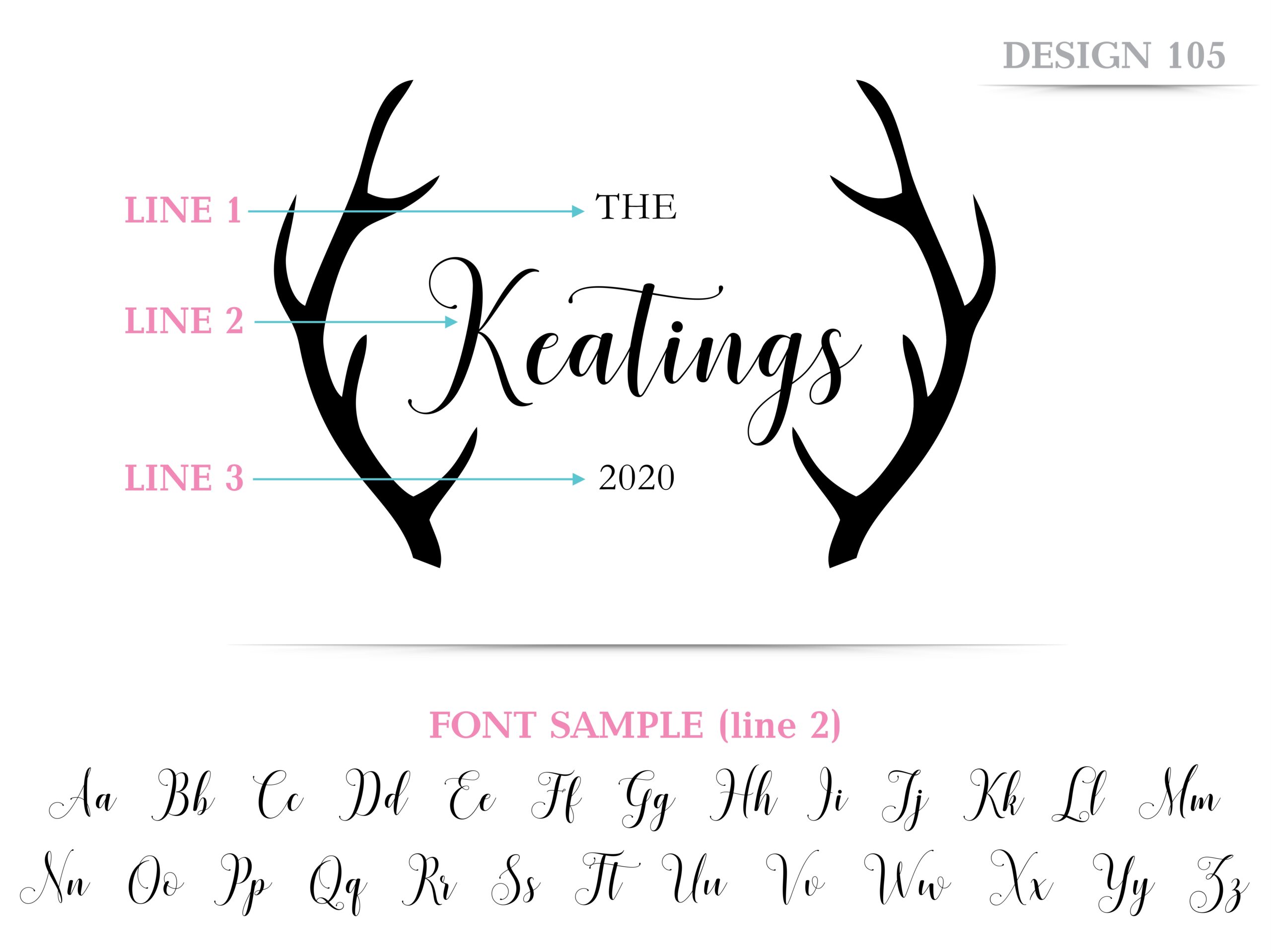 Personalized, Engraved Cutting Board with Rustic Deer Antlers Design for Housewarming or Wedding Gift #105 - Image 5