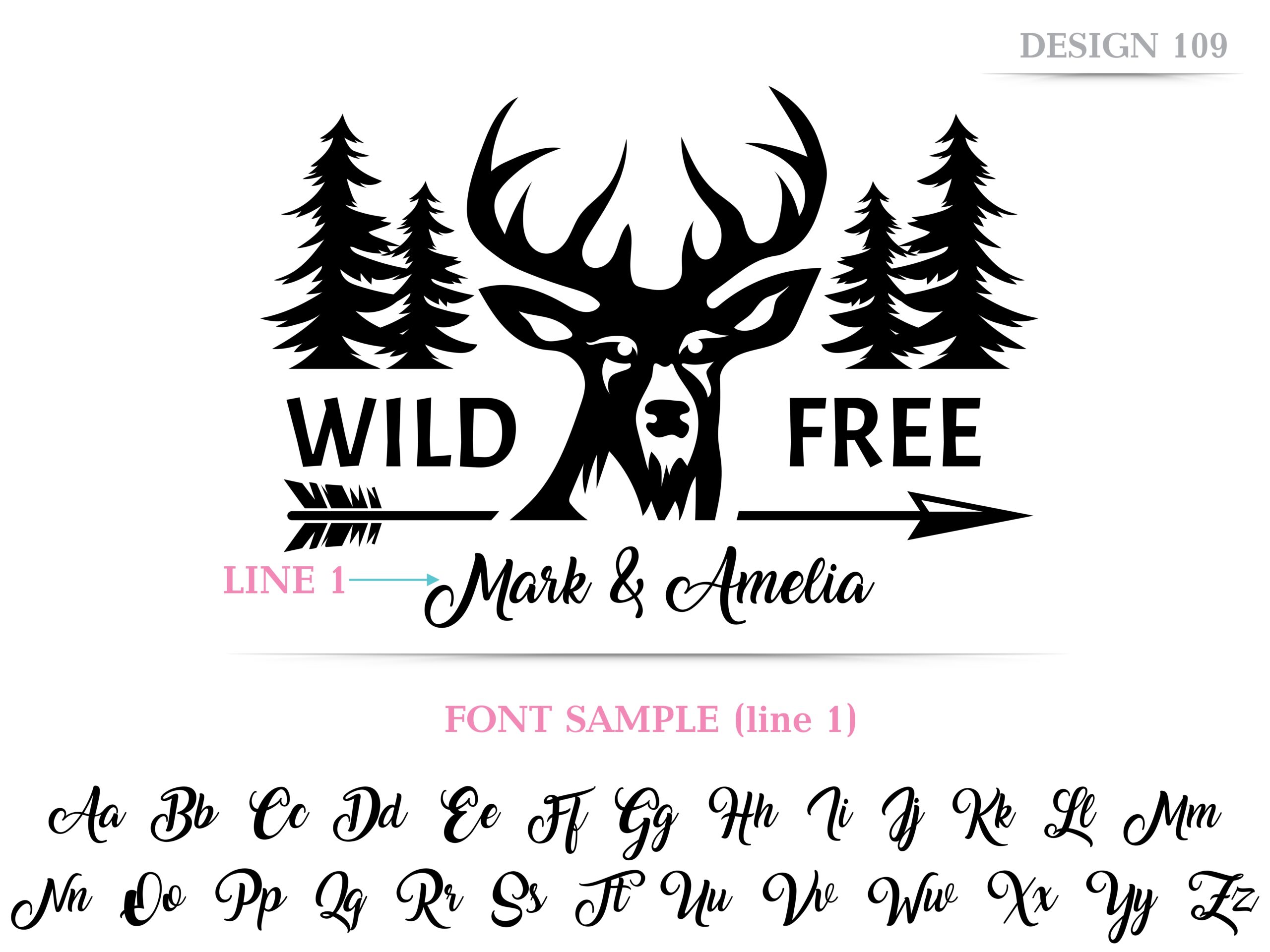 Personalized, Engraved Cutting Board with Wild and Free Deer Design for Birthday or Anniversary Gift #109 - Image 5
