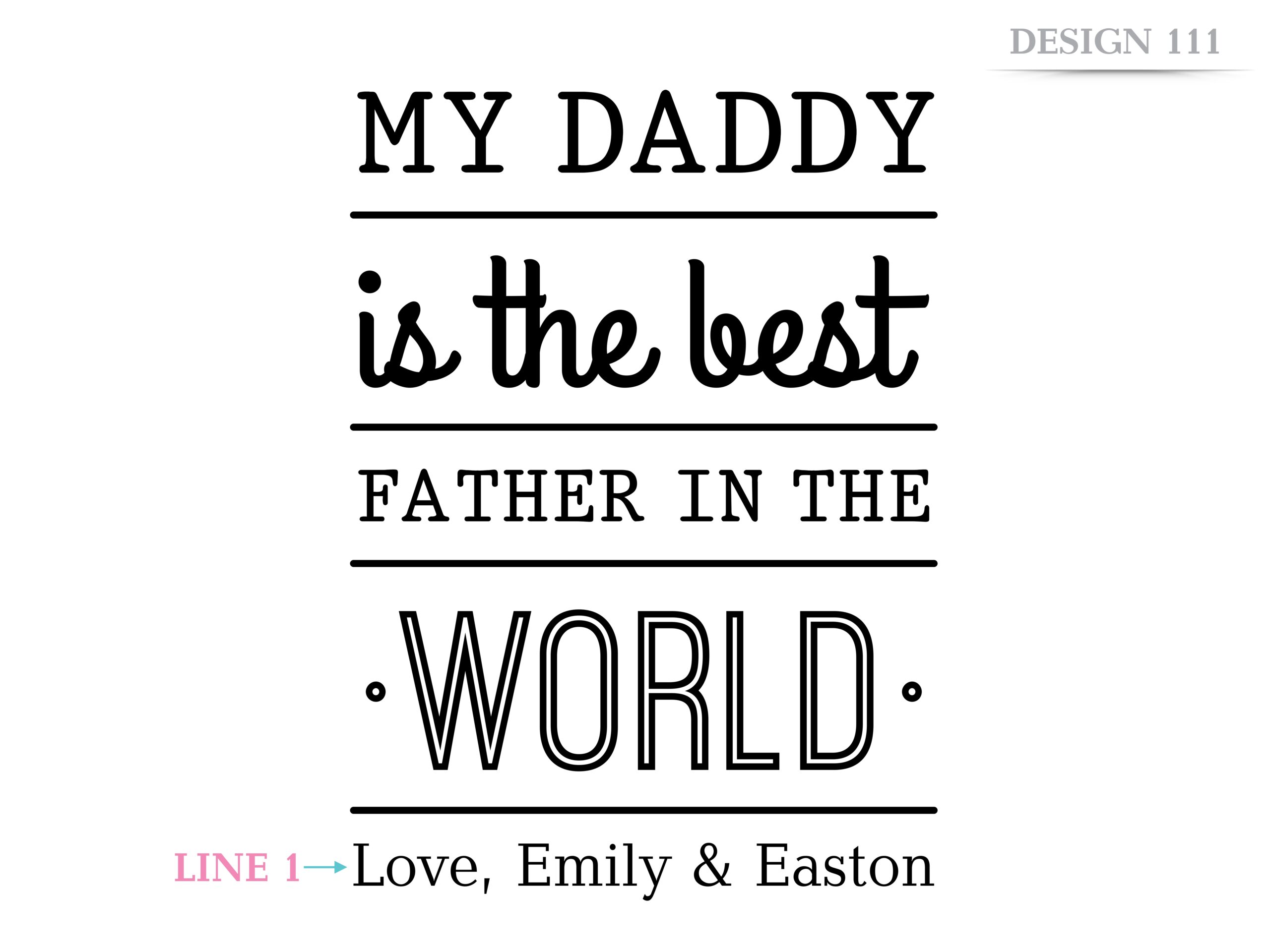 Personalized, Engraved Cutting Board with Best Daddy Design for Father's Day or Anniversary Gift #111 - Image 5
