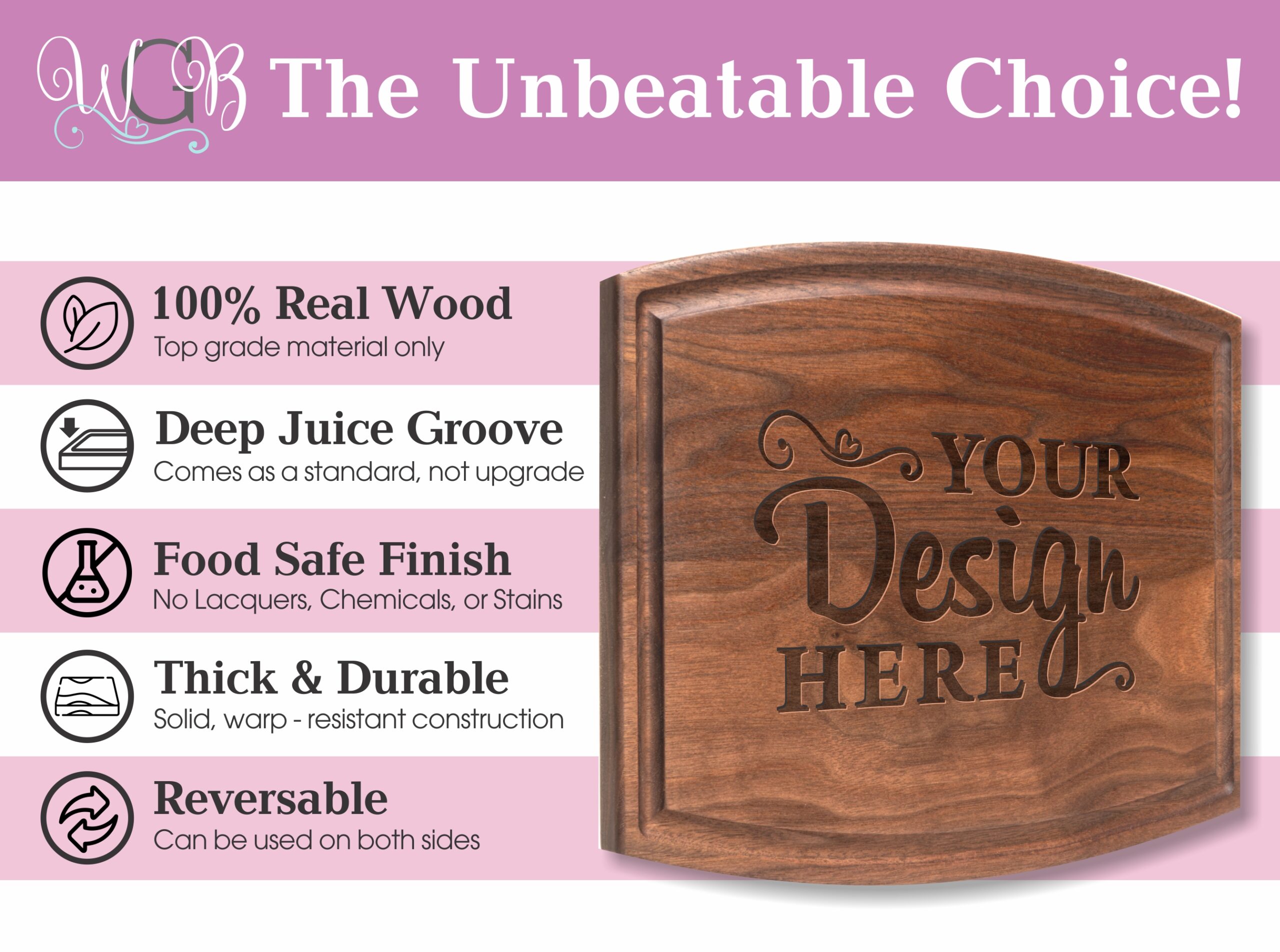 Personalized, Engraved Cutting Board with Natural Wreath Design for Wedding or Housewarming Gift #022 - Image 7